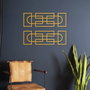 Wallity Echo Forms Juego de 2 Accesorios de Pared de Metal - Dorado